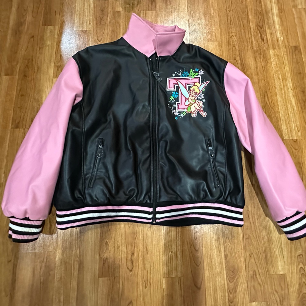 Disney Tinkerbell Black and Pink Bomber Jacket